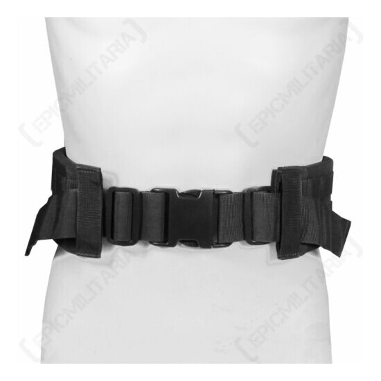 Black MOLLE Modular Belt - Tactical Padded Airsoft Army Military Webbing New {4}