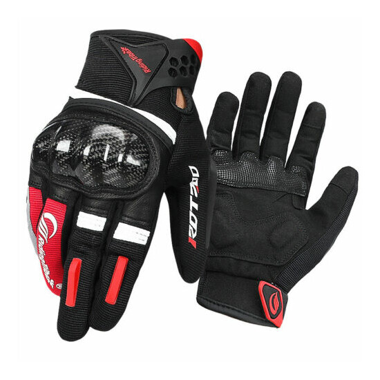 Motorcycle Gloves with Carbon Fiber Hard Knuckle Touch Screen for Men and Women {16}