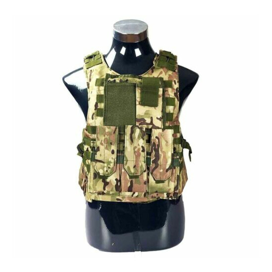 Black Police Military Tactical Molle Plate Carrier Combat Gear Vest PALs Ad 2020 {10}
