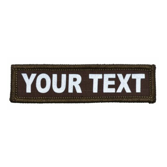 Custom Text Reflective Patch - Multiple Sizes Military/ Patch Hook Backing {15}