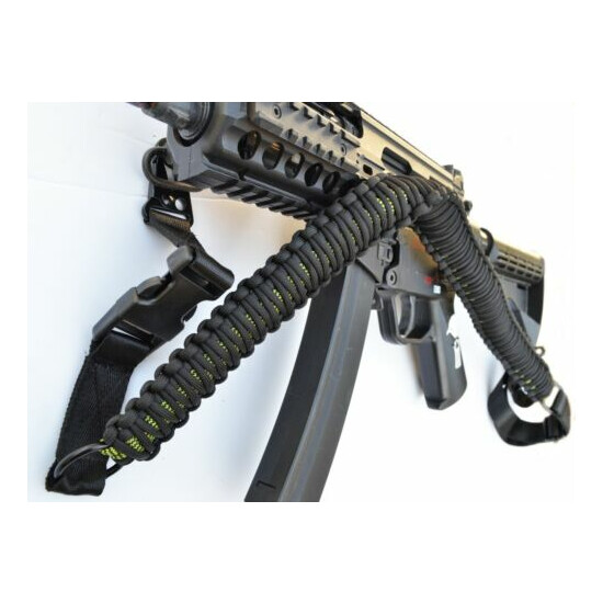 60" Tactical 550 Paracord Gun Rifle Bow Shotgun Sling 1 or 2 Point BUZZ CAMO {1}