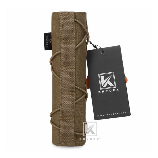 KRYDEX 7 in 18 cm Cover Sleeve Wrap for Suppressor Muffler for Airsoft Coyote D {5}