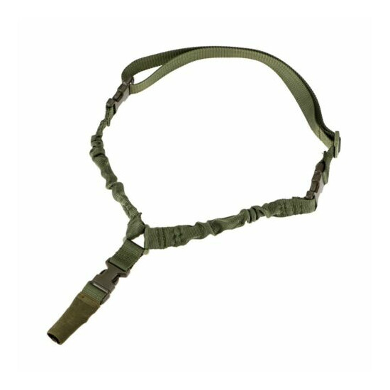Tactical Single Point Rifle Sling Strap Nylon Bungee Adjustable Shoulder Strap {8}