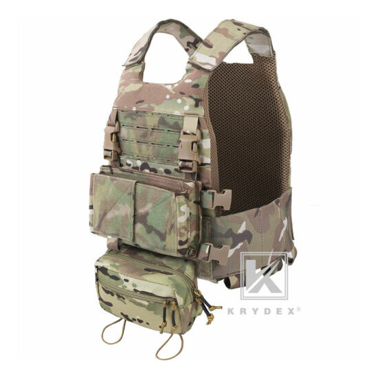 KRYDEX Low Vis Slick Armor Plate Carrier & Micro Fight Placard & SACK Drop Pouch {16}