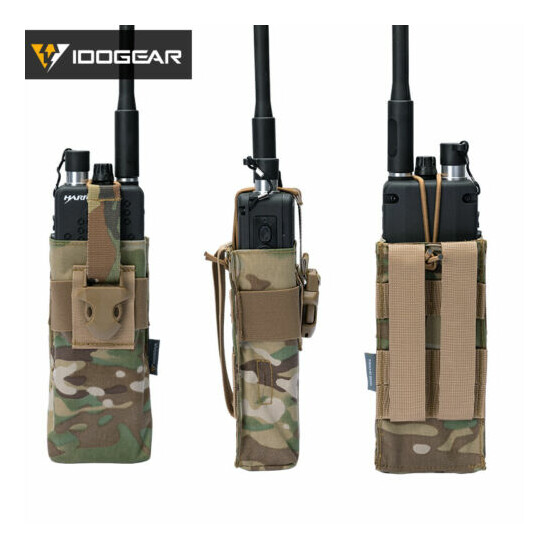 IDOGEAR Tactical Radio Pouch For Walkie Talkie MBITR PRC148/152 MOLLE Military {4}