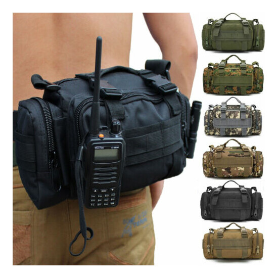 Mens Tactical Workout Pouch Military Molle Waist Bag Duffle Bag Large Handbag {1}