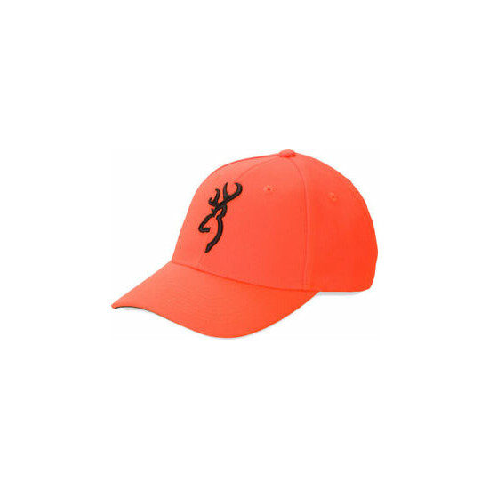 Browning Safety 3D Buckmark Hat Blaze Orange w/Black Logo 30840501 {1}