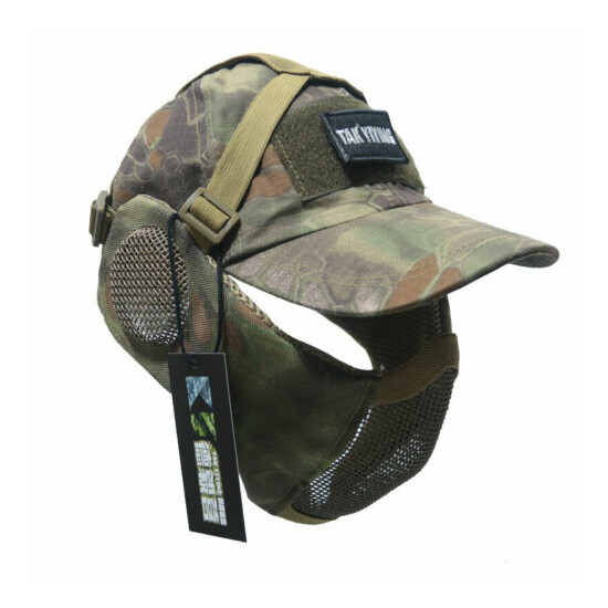 Tactical Foldable Camouflage Mesh Mask With Ear Protection With Cap For Hunting {24}