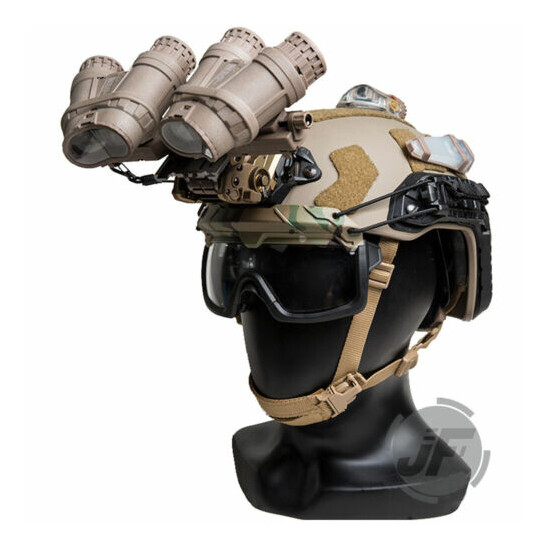 Tactical Helmet Goggles Anti-fog Transparent Lens w/ Rail Clips for FAST Helmet {6}