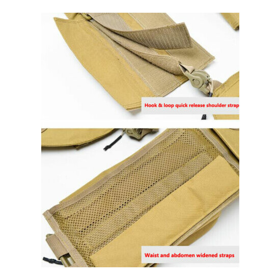 Military Tactical Molle Vest Mag Holder Plate Airsoft Combat Assault Gear Sets {11}