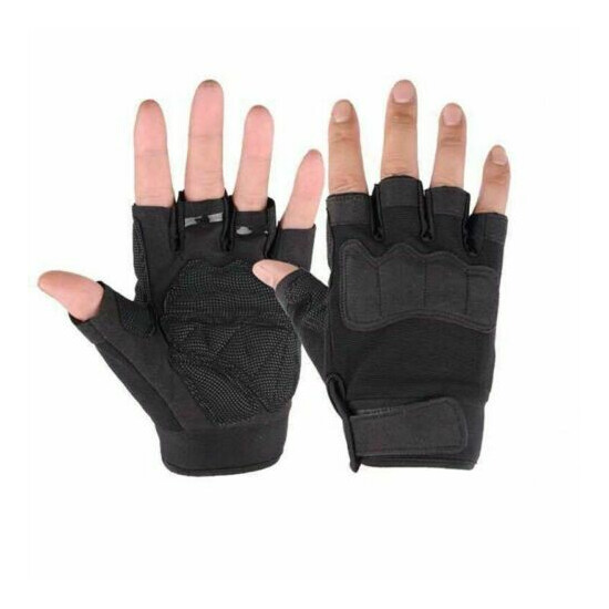 Multicam Tactical Gloves Soft Knuckle Half Finger Military Shooting Gloves  {5}