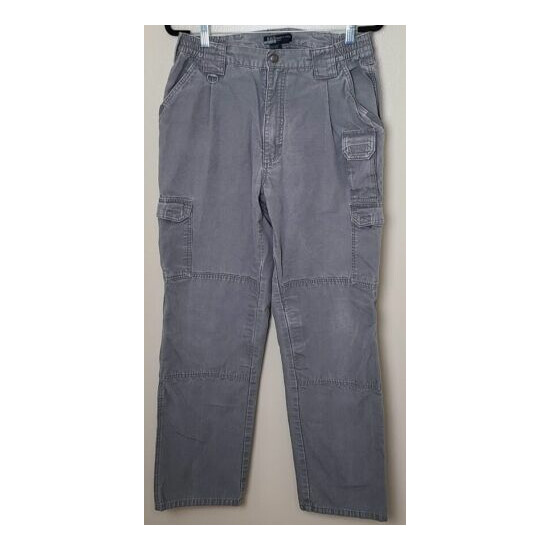 5.11 Tactical Series Style 74251 Gray Wash 100% Cotton Flat Front Pants - 34x34 {1}