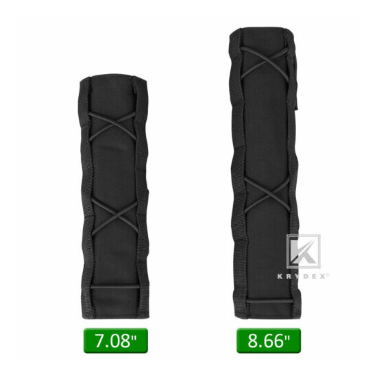 KRYDEX 7inch 18cm Silencer Cover Muffler Protector Suppressor Wrap Airsoft Black {6}