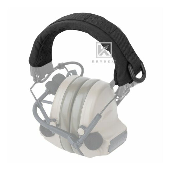 KRYDEX Modular Headset Cover Tactical Earmuff Headband Protection MOLLE Black {1}