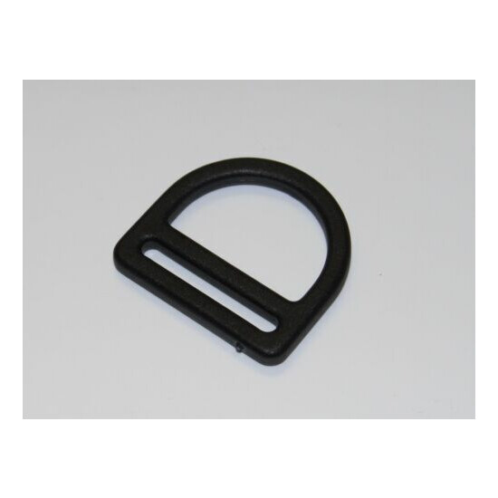 1" Black Nylon D Ring Plastic Tactical Pack Clip Collar Sport Belt, QTY 10 {2}