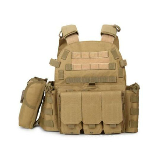 4pcs Tactical Vest Military Mag Holder Molle PC Airsoft Combat Assault Gear Sets {5}