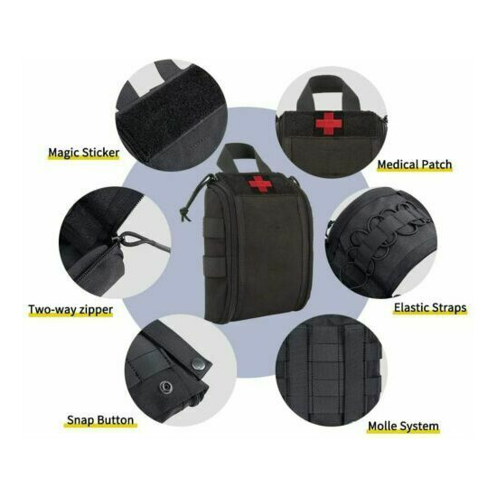 Tactical Utility First Aid Kit Medical Bag Molle Rip Away EMT IFAK Survival Pack {3}
