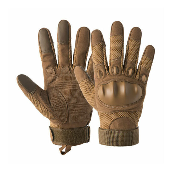 Hunting Tactical Gloves Rubber Knuckle Army Military Police Work Cycling Gear  {15}