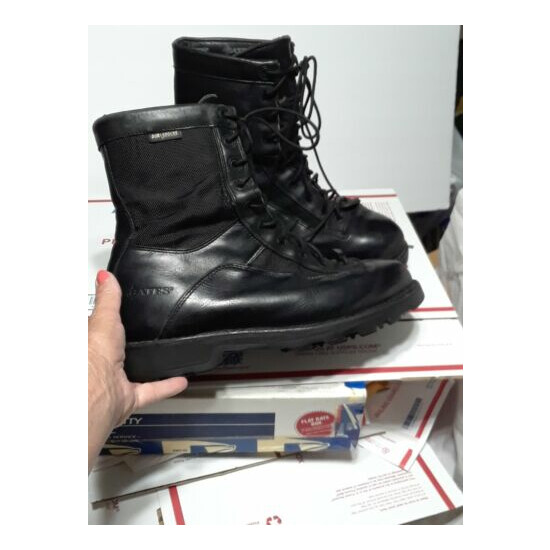 Men's Bates Black Leather Boots Sz 11 Lace-up Durashock Goretex Water Resistant {2}