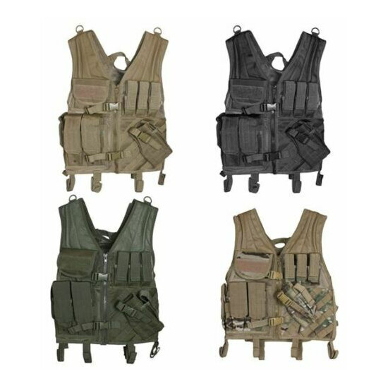 NEW Heavy Duty Military Assault Cross Draw MOLLE Tactical Vest ACU DIGITAL CAMO {5}