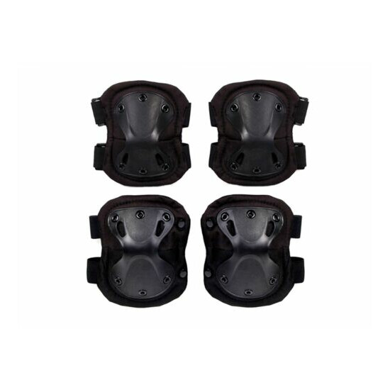4pcs Set Tactical Elbow & Knee Pads for Training, Airsoft, Paintball and Hunting {1}