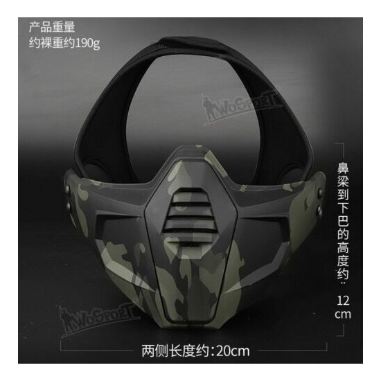 WoSporT Tactical Airsoft Half Face Mask 3D Movie Props Mask {4}