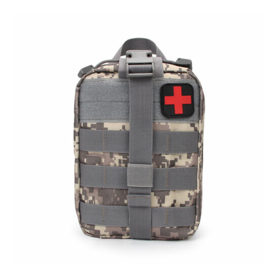 Outdoor Pack First Aid Kit Wilderness Black First Aid Pouch Medical Bag Package {5}