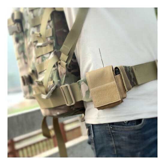 Men Tactical Cigarette Pouch Molle EDC Small Bag Battery Lighter Case Waist Pack {10}