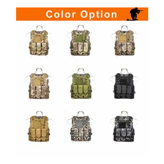 Black Police Military Tactical Molle Plate Carrier Combat Gear Vest PALs Ad 2020 {1}