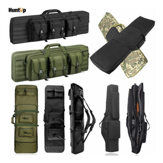 Tactical Double or Single Rifle Case Long Carbine Rang Gun Carry Bag Backpack {1}