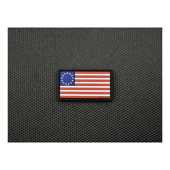 Mini Betsy Ross Flag 3D PVC Morale Patch America 2" x 1.25" {1}