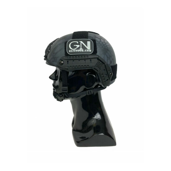 Ballistic Helmet, NIJ Level IIIA, High Cut, GunNook-SBH - Black Kryptek {6}