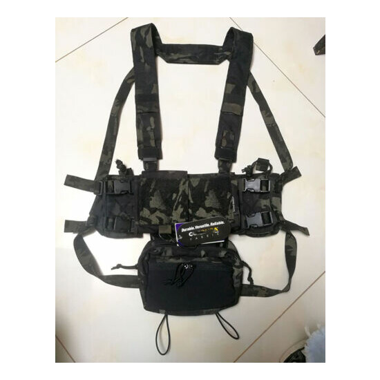 Tactical SS Micro Fight Chassis MK3 MK4 Chest Rig 500D Multicam Black {2}