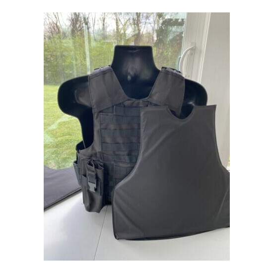 Green2 Tactical Black Vest With Level 3a Soft Armor Inserts {6}