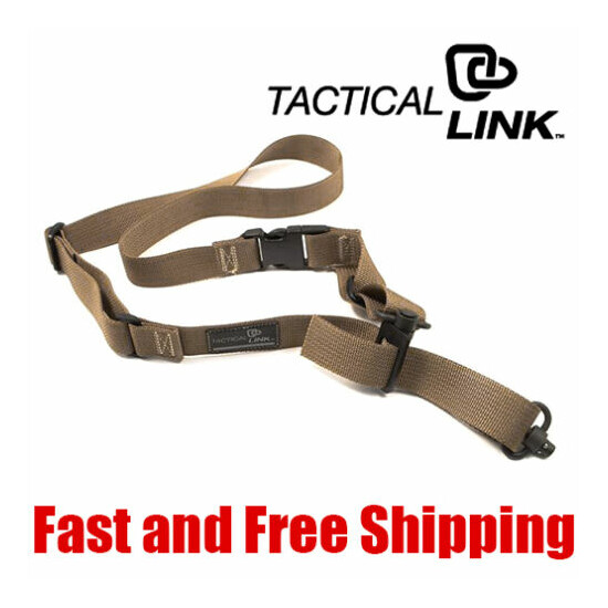 Tactical Link QD 1 Point & 2 Point Convertible Tactical Sling - Dark Earth/Brown {1}