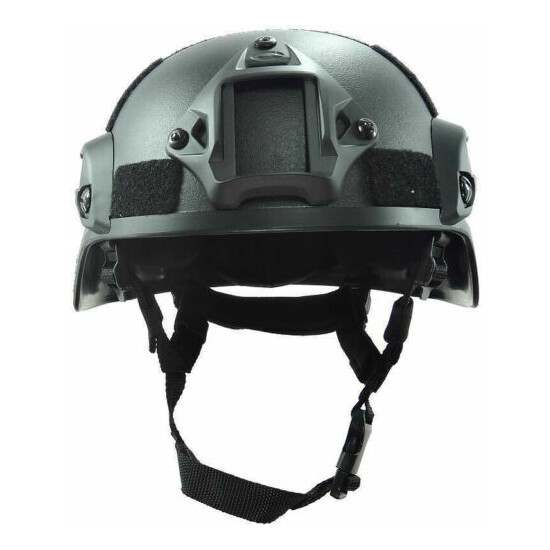 MICH 2000 Airsoft Tactical Hunting Combat Helmet w/ Side Rail Mount Army Sand {4}
