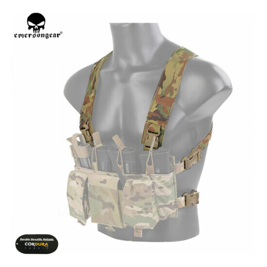 EMERSON Tactical D3CRM Chest Rig X-harness kit Molle Shoulder Straps Suspender {1}