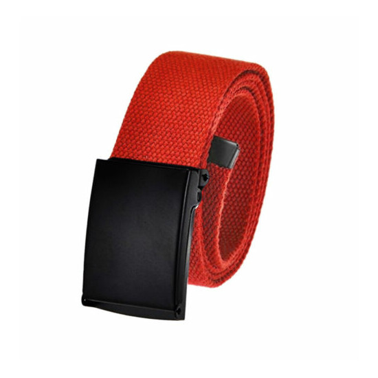 Men's Golf Belt in 1.5 Black Flip Top Buckle with Adjustable Canvas Web Belt {16}