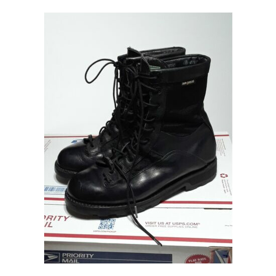Men's Bates Black Leather Boots Sz 11 Lace-up Durashock Goretex Water Resistant {4}