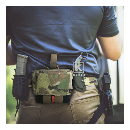 KRYDEX Tactical MED Medic Pouch EMT Trauma Storage for 1.5-3in Belt Ranger Green {2}