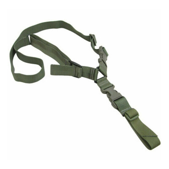 Quick Release One Point Sling Nylon MADE IN USA OD GREEN Molle Tactical {4}