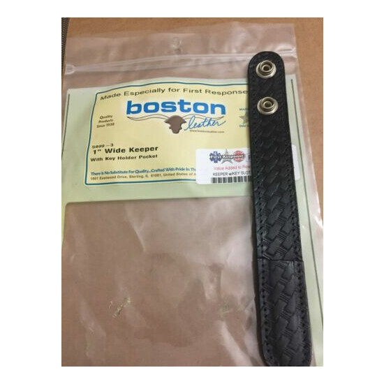 Boston Leather Basketweave Belt Keepers Police you choose style color pattern {2}