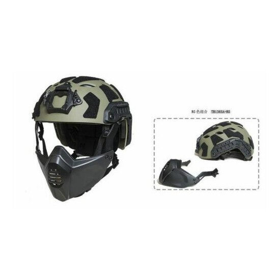 FMA Tactical Airsoft SF Helmet + Half Face Mask M/L L/XL 1*set TB1365 {16}
