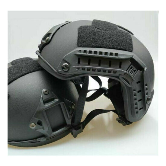 Army UHMW-PE Ballistic IIIA Bullet Proof Helmet M/L Black/Army Green FAST Helmet {2}