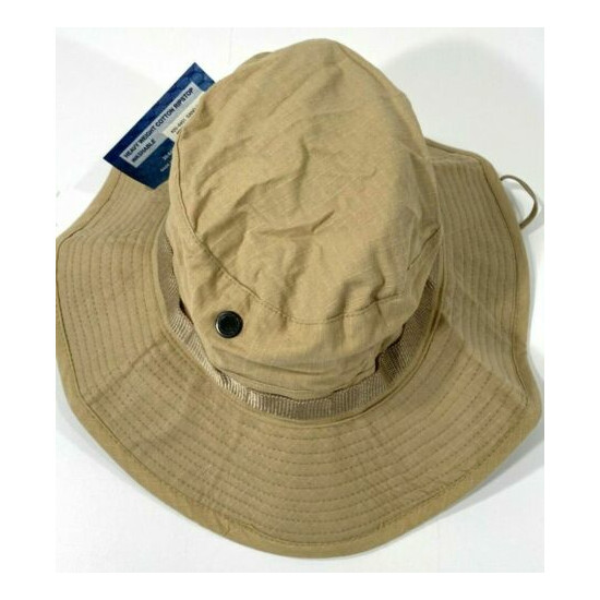 NEW MIL-SPEC G.I. STYLE HOT WEATHER BOONIE HAT MIL-H-44105-20-6451 SAND 7 3/4 {3}