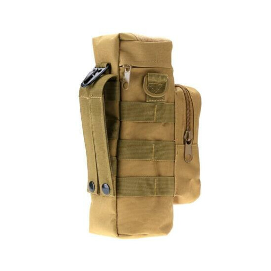 MOLLE Large Water Bottle Pouch Outdoor Tactical Zipper Hydration Pack Belt Pouch {8}