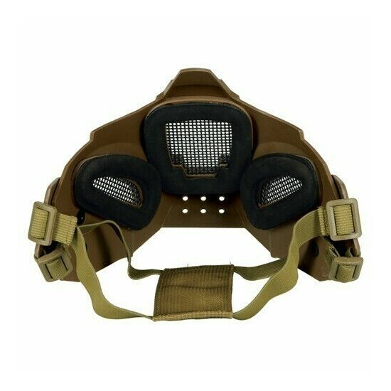 Tactical Half Face Guard Mask Protector For Helmet ( Two Ways To Wear Band/Rail) {10}