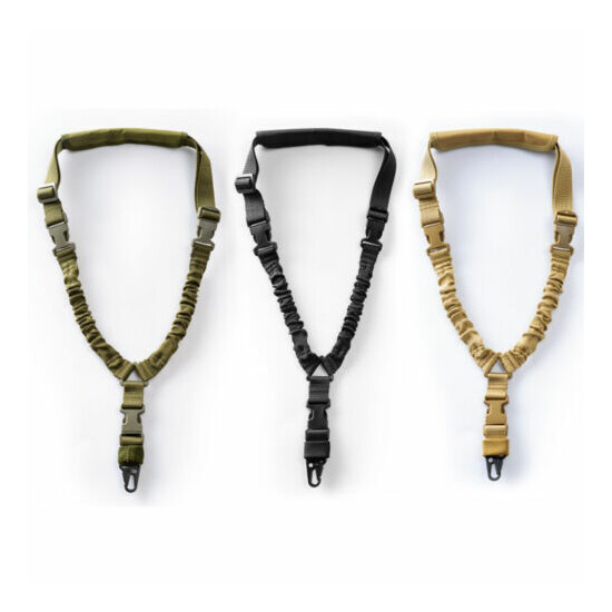 One Single Point Rifle Sling Tactical Gun Sling Strap Length Adjustable Hunting {1}
