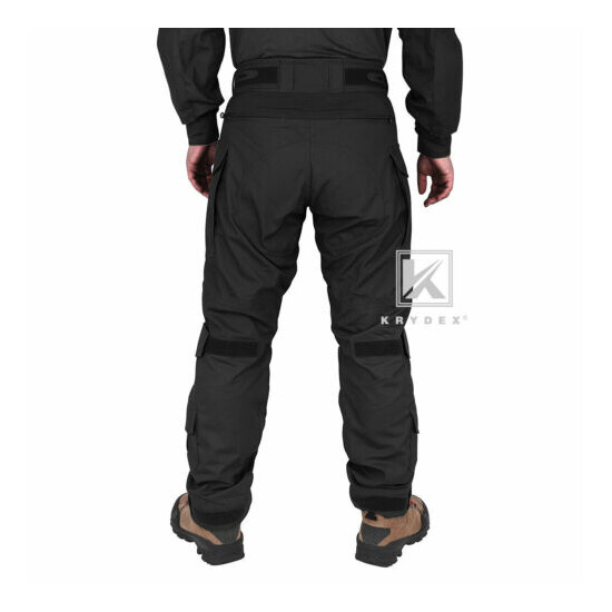 KRYDEX G3 Gun3 Combat Trouser Tactical Pants w/ Knee Pads Army Clothing Black {2}