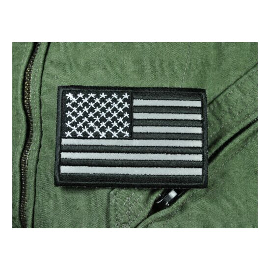 Subdued REFLECTIVE American Flag Patch {4}